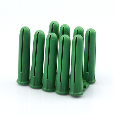 Xanh nhựa chuyển động tường Mỏ neo Plugs HDPE 10MM X 50MM Kích thước